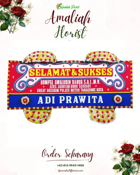 Papan Bunga Ucapan Selamat Melis