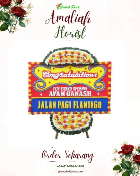 Sewa Papan Bunga Melis